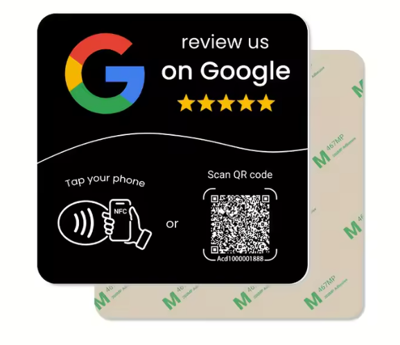 Black Google Review Tag